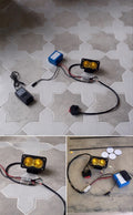 rechargeable battery powered baja light for all bikes (amber colorway)